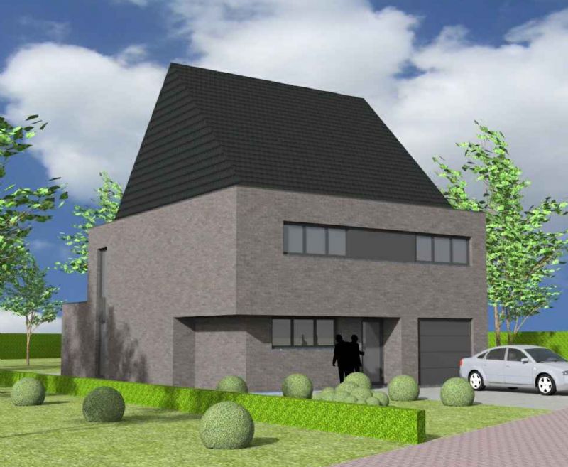 Nieuw te bouwen alleenstaande woning met vrije keuze van architectuur te Ooigem.